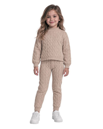 Girls Cable Knit 2 Pcs Set