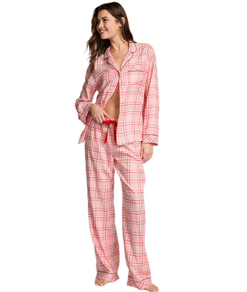 VICTORIA'S SECRET Women Flannel Long Pyjamas Set