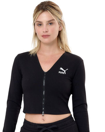 PUMA Women Ribbed Crop Light Jacket