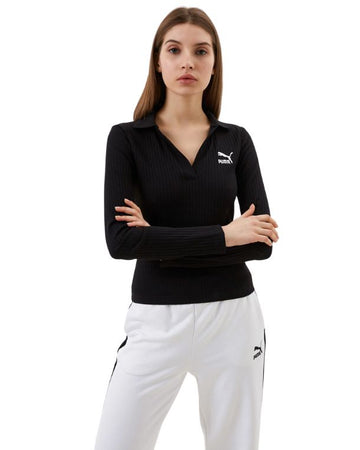 PUMA Women Ribbed Polo Shirt