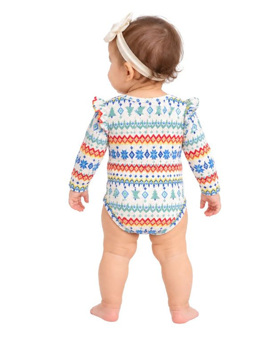 OLD NAVY Baby Girls Fair Isle Inspired Pattern Overall