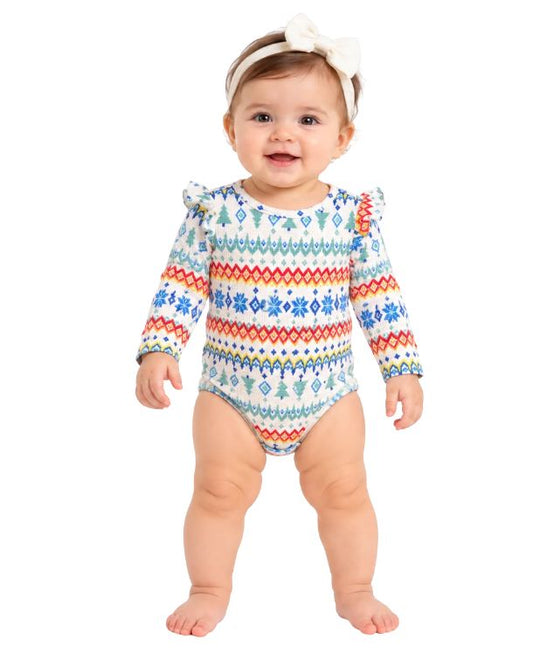 OLD NAVY Baby Girls Fair Isle Inspired Pattern Overall