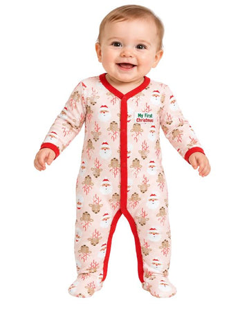 KOALA Baby Girls Santa Graphic Overall