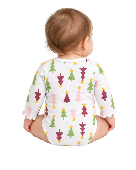 OKIE DOKIE Baby Girls  Christmas Trees Jumpsuit