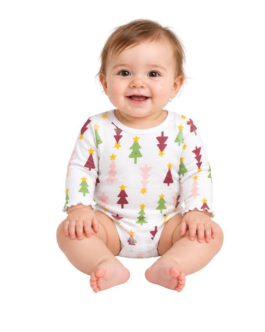 OKIE DOKIE Baby Girls  Christmas Trees Jumpsuit