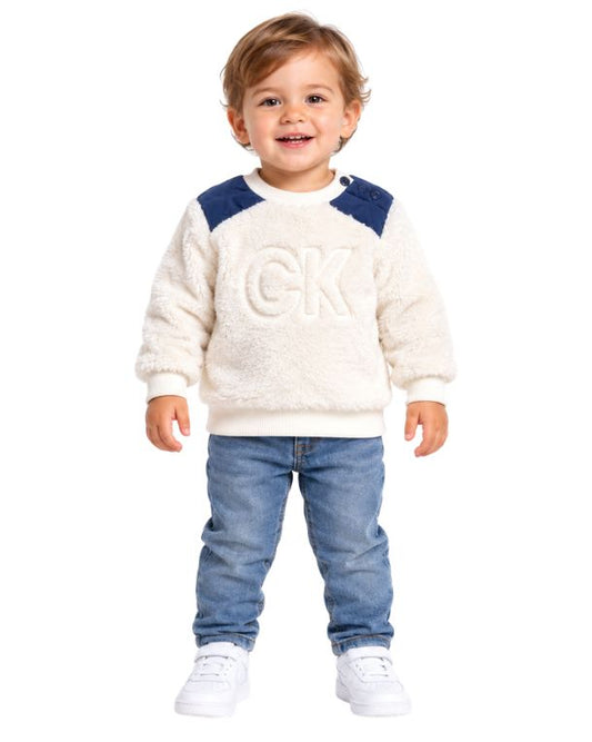 CK CALVIN KLEIN Baby Boys Sherpa Sweatshirt
