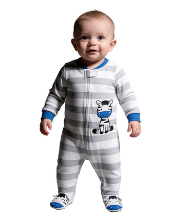 KOALA BABY Baby Boys Zebra Jumpsuit