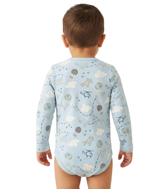 OKIE DOKIE Baby Boys Graphic Airplanes Overall