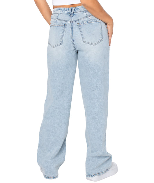 CELEBRITY PINK Women High-Rise Baggy Wide-Leg Curvy Jeans