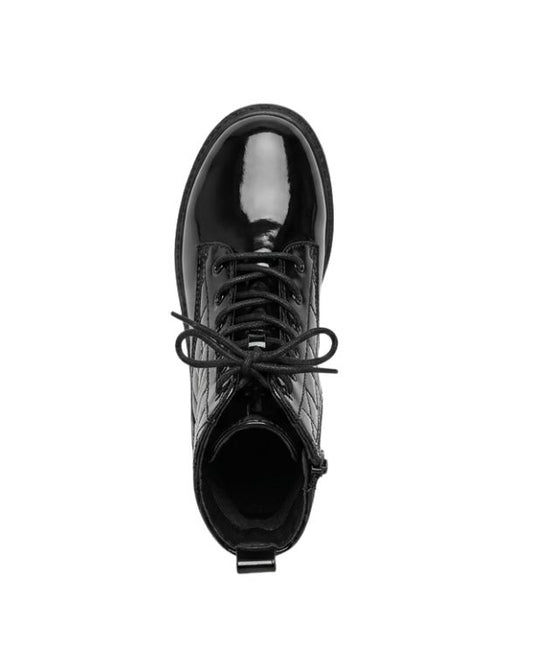 ADRENE Girls Glossy Patent Leather Look Boot