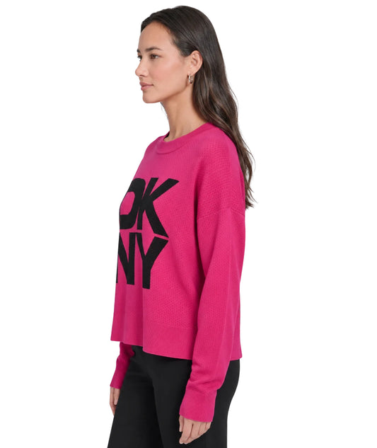 DKNY Women Logo Crewneck Sweater