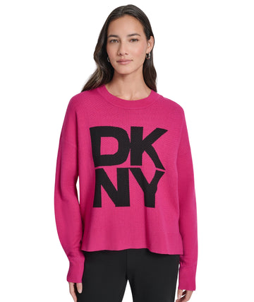DKNY Women Logo Crewneck Sweater