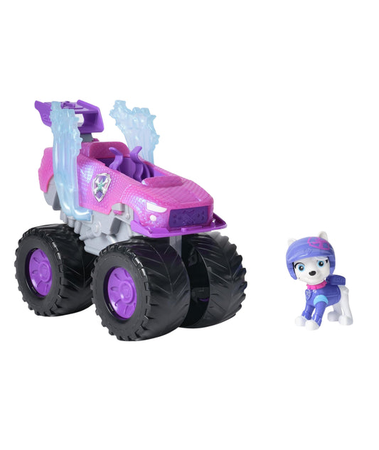 PAW PATROL Rescue Wheels Roxi Monster Truck with Transformation and Collectible Action Figure
