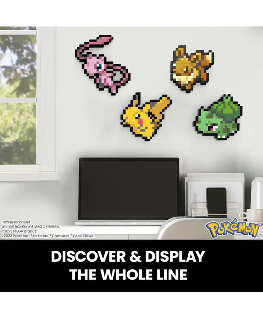 Mega Bloks - Pokemon Mew, Pixel Art, 434 Piece Building Toy Set - COLLECTIBLES
