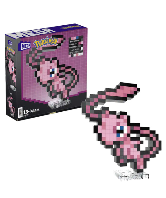 Mega Bloks - Pokemon Mew, Pixel Art, 434 Piece Building Toy Set - COLLECTIBLES