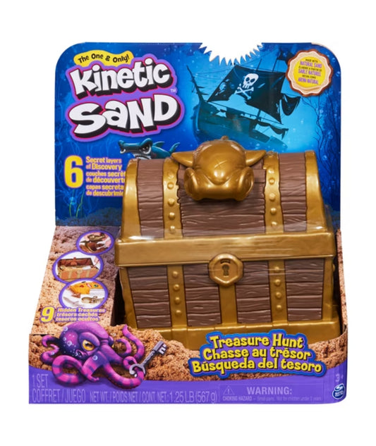 KINETIC SAND Treasure Hunt with 1.25lbs Brown & Rare Gold Shimmer Sand