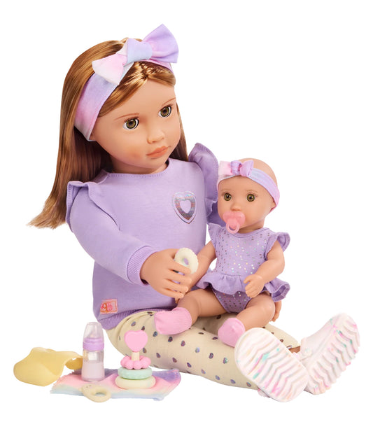 TORY & RILEY Babysitter Doll & Baby Doll Sister with Accessories Playset