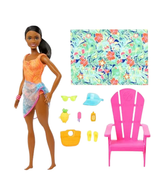 Barbie Brooklyn Pink Passport Hawaii Doll & Accessories Set