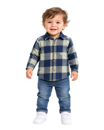 Baby Boys Checkered Pattern Shirt