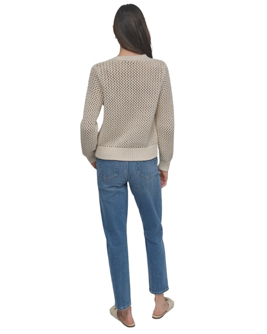 DKNY Women Open Knit Jacket