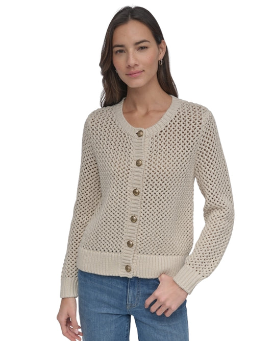 DKNY Women Open Knit Jacket