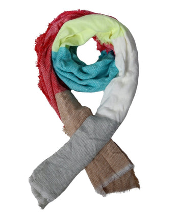 Women Stripe Oblong Scarf