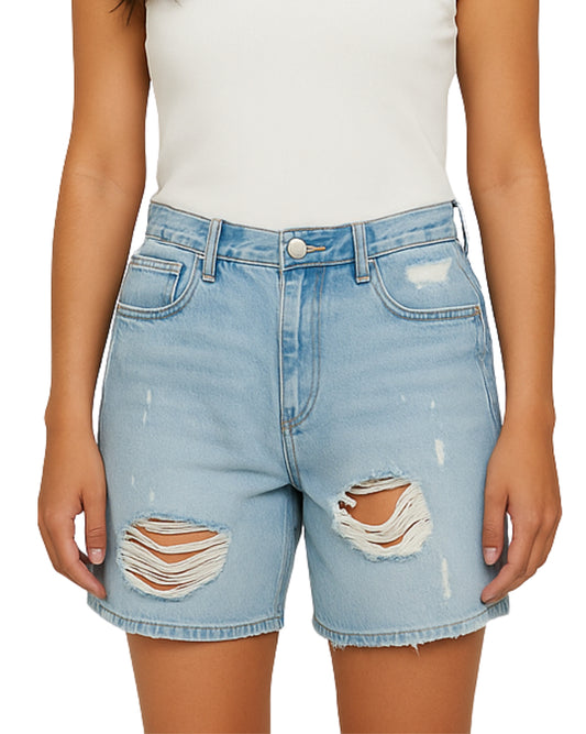 FOREVER21 Women Slim Rip Short