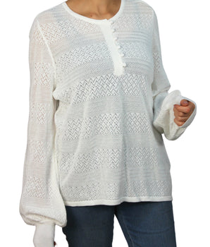 RYEGRASS Women Lace Trim Blouse