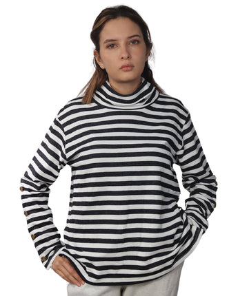 ST.JOHN'S BAY Women Stripe T-Shirt