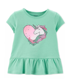 Girls Unicorn Printed T-Shirt