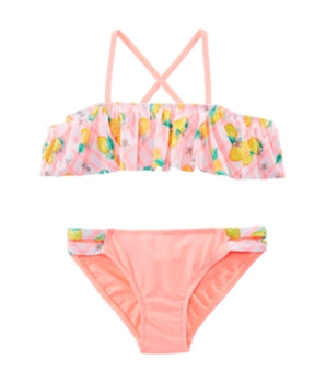 Grils Cirtus Prined Swim Suits 2 Set