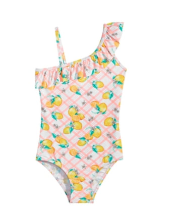 Girls Citrus Print Swimsuit