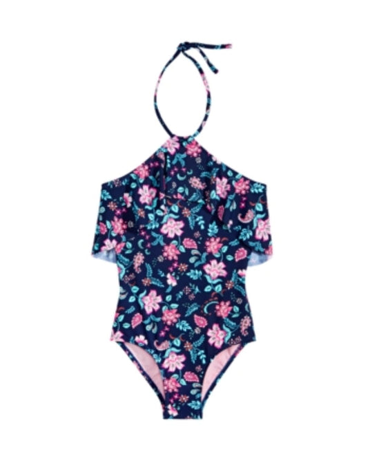 Girls Floral Swim Suit