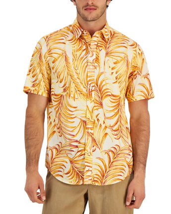 Men Beach Palms Printed Shirt