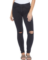 Women Elastic Waistband Jeans