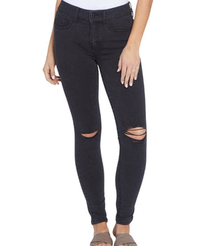 Women Elastic Waistband Jeans