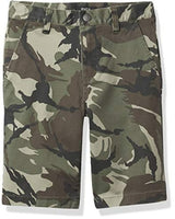 Boys Stretch Chino Army Shorts 