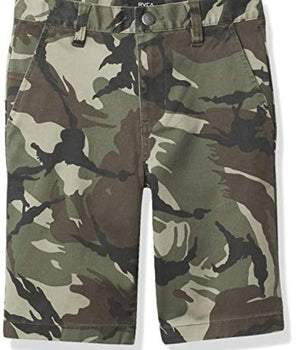 Boys Stretch Chino Army Shorts 