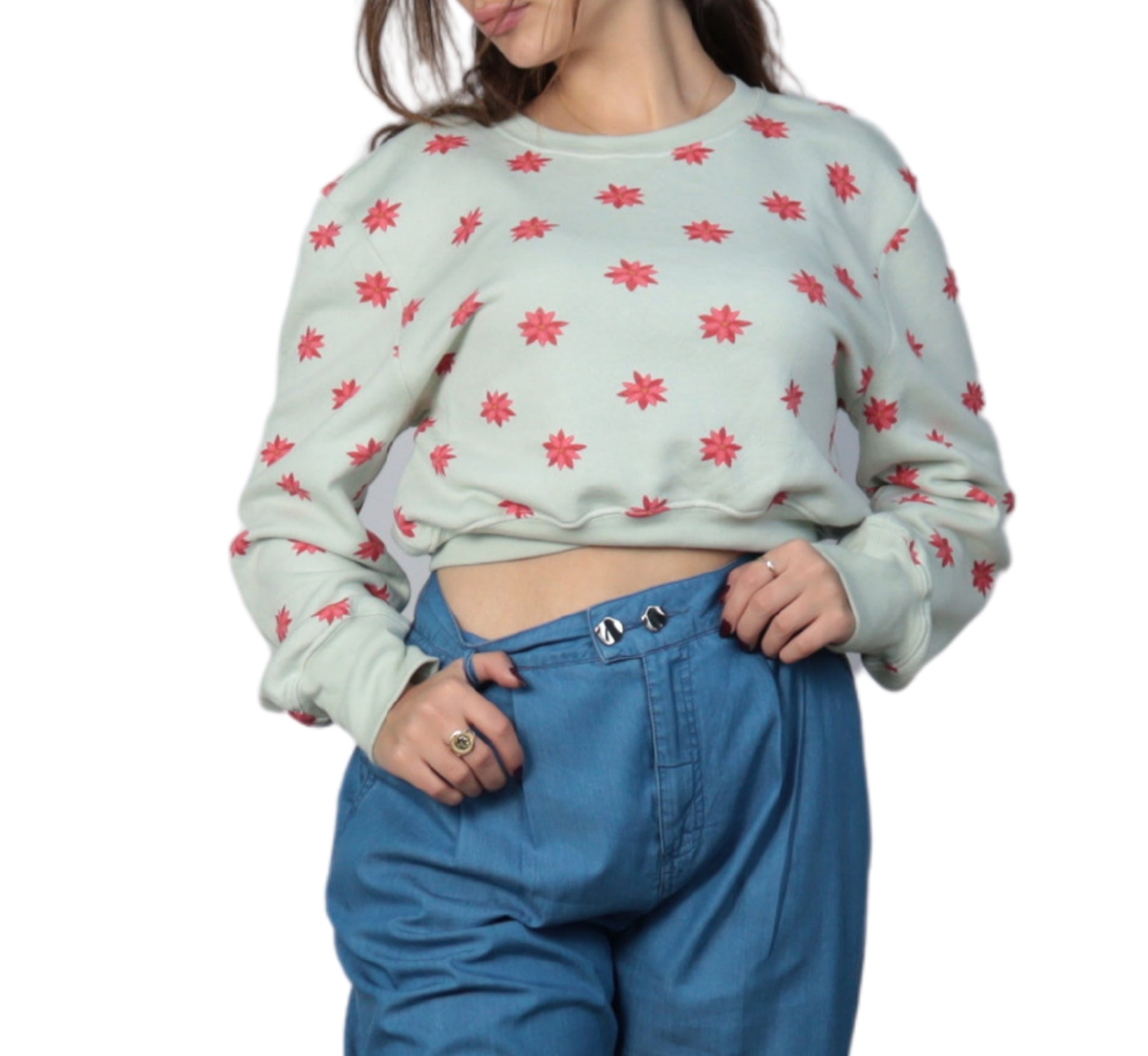 MIGHTY FINE Women Floral Sweater