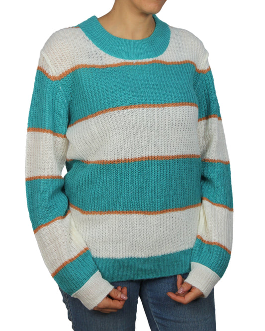 ROXY Women Colorbloked Striped Sweater