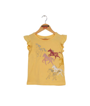 Girls Ruffel Sleeve T-Shirt