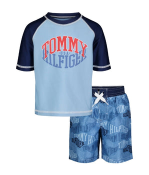 Baby Logo Print Swim Trunks 2 Pcs