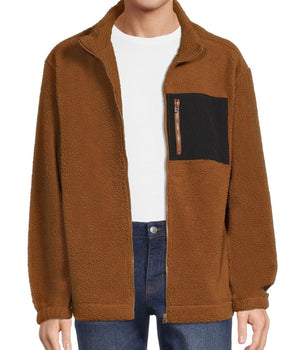 Men Faux Sherpa Trucker Jacket