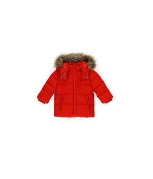 ORIGINAL MARINES Baby Boys Faux Fur Hooded Jacket