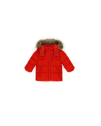 ORIGINAL MARINES Baby Boys Faux Fur Hooded Jacket