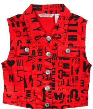 Girls Printed Vest