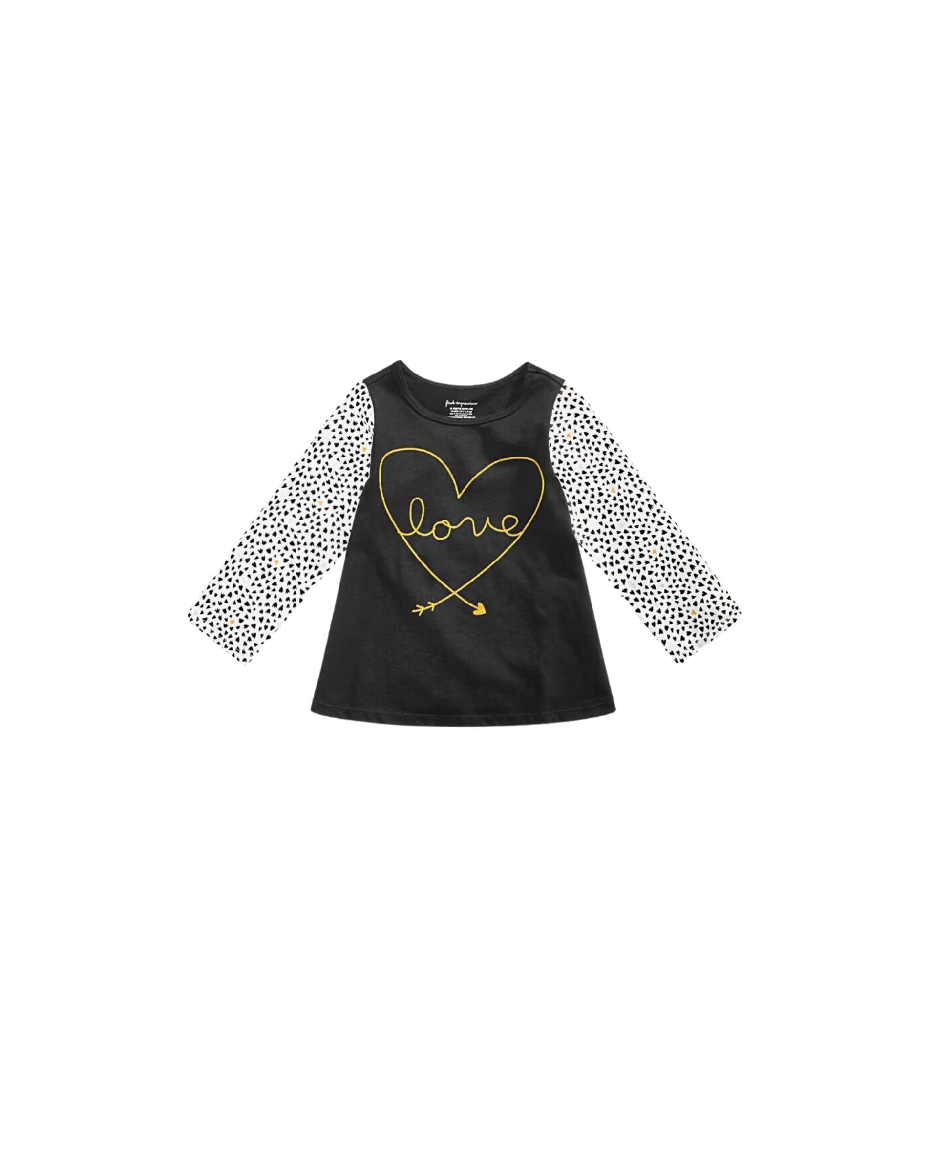 FIRST IMPRESSIONS Baby Grils Heart Graphics T-Shirt