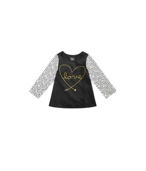 FIRST IMPRESSIONS Baby Grils Heart Graphics T-Shirt