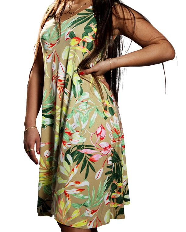 Women Printed Sleeveless Dress