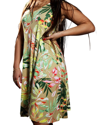 Women Printed Sleeveless Dress